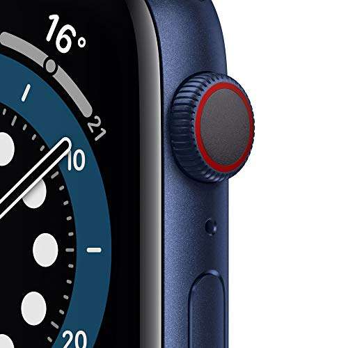 Apple Watch Series 6 (GPS + Cellular) 44mm Aluminium blau mit Sportarmband dunkelmarine