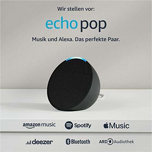 Amazon Echo Pop od. Echo Pop + Hue White E27 Birne