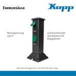 Kopp Energiesäule Garten mit 4 Schutzkontakt-Steckdosen 230 V
