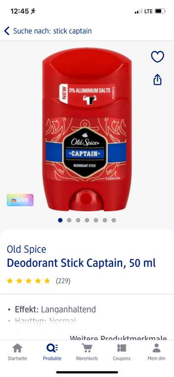 dm - Live: Gratis Old Spice Deodorant Stick