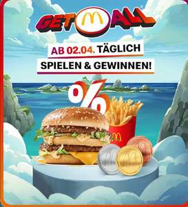 McDonalds Gewinnspiel "Get M All" - Jeden Tag Gutscheine gewinnen