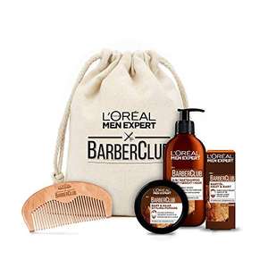 L'Oréal Men Expert Barber Club Bartshampoo 200ml + Bartöl 30ml + Bart Stylingcreme 75ml + Bartkamm Geschenkset