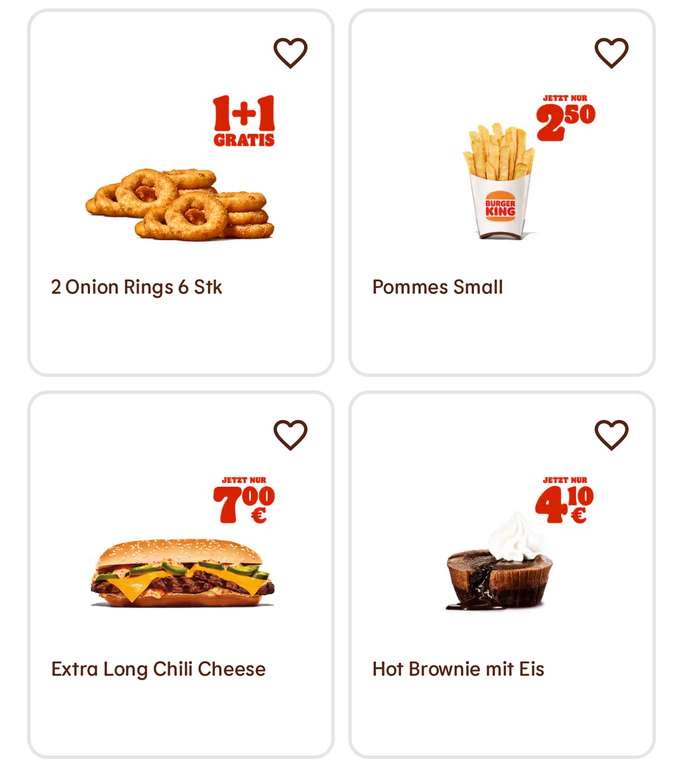 1+1 Gratis-Coupons in der BK-App  Cheeseburger & mehr bei Burger King |  Preisjger