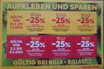 -25% Sticker beim Plus/Billa vom 23.02.-01.03. + 02.03.-08.03.