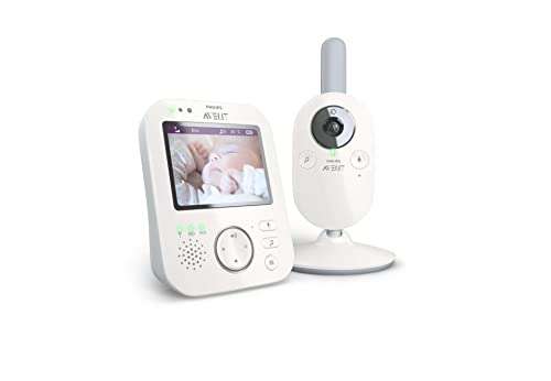 Philips Avent Video Babyphone mit Kamera, Tag- und Nachtansicht, hohe Reichweite, Eco-Mode, Mit FHSS-Technologie, 10 Stunden Akkulaufzeit