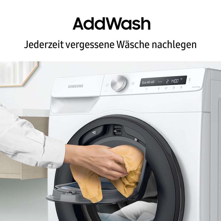 Samsung WW80T654ALX/S2 Waschmaschine 8 kg, 1400 U/min, Ecobubble, AddWash,  WiFi SmartControl, Hygiene-Dampfprogramm, Inox - Preisjäger