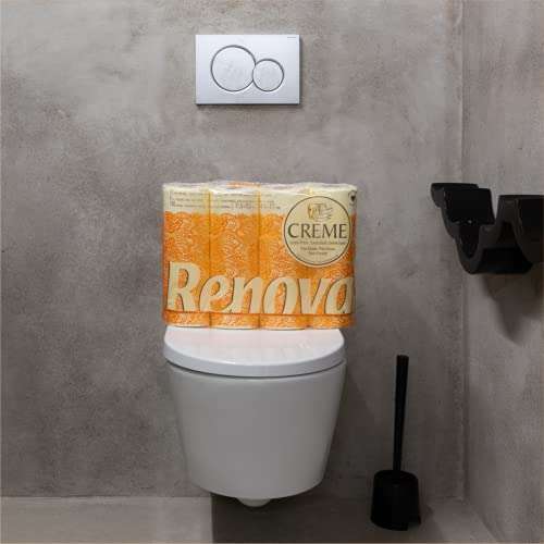 Renova Toilettenpapier 4 lagig Creme parfümiert, 12 Rollen