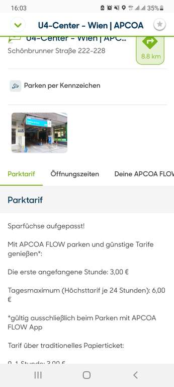 Günstiger Parken mit APCOA Flow App