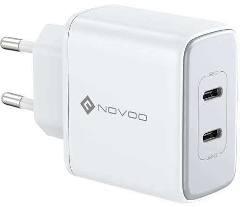 NOVOO 35W USB C Ladegerät GaN Ⅲ 2-Port USB C Netzteil