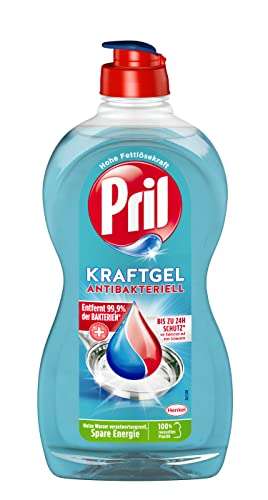 Pril 5+ Kraft-Gel Antibakteriell, Handgeschirrspülmittel flüssig, 450 ml