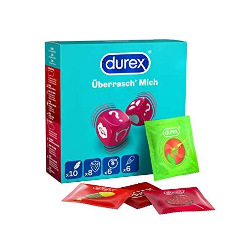 Durex Überrasch‘ Mich Kondome - Extra Vielfalt - Mixpack - Probierpaket - JGA - 30er Großpackung