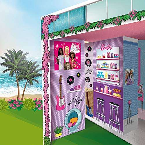 Liscianigiochi 76932 - Barbie 2-stöckige Villa zum Selbstbauen