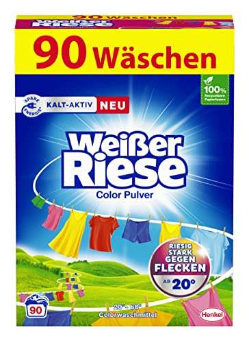 Weißer Riese Color Pulver (90 Waschladungen), Color Waschmittel