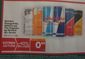 Red Bull ab 6 Stk. je 89 Cent beim Billa/Plus 02.03.- 08.03.