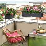 LECHUZA BALCONERA Cottage 50 Blumenkasten Inkl. Bewässerungssystem,