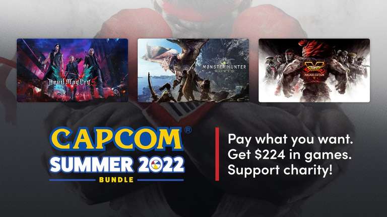 "Humble - Capcom Summer 2022 Bundle" : Monster Hunter World, Street Fighter V, Devil May Cry 5, STRIDER, Dragon´s Dogma Dark Arisen, ...