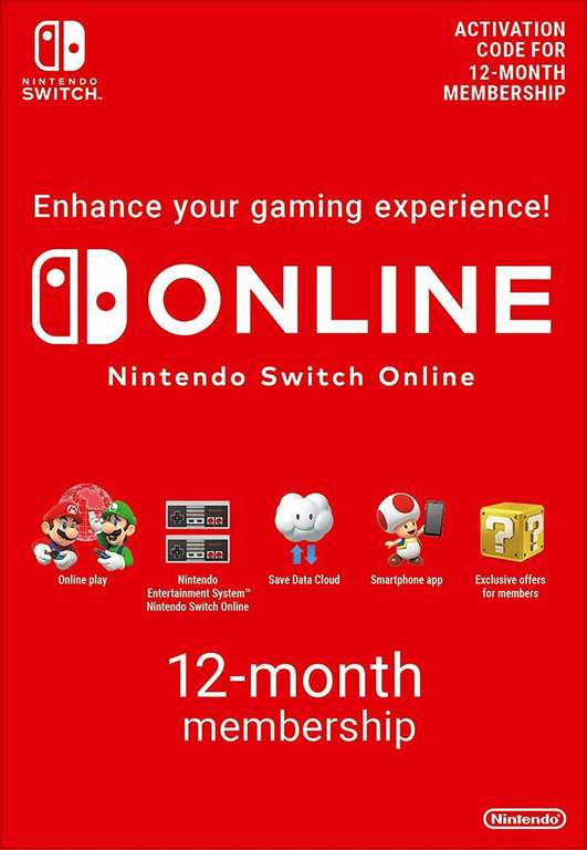 Nintendo Switch Online Mitgliedschaft 12 Monate