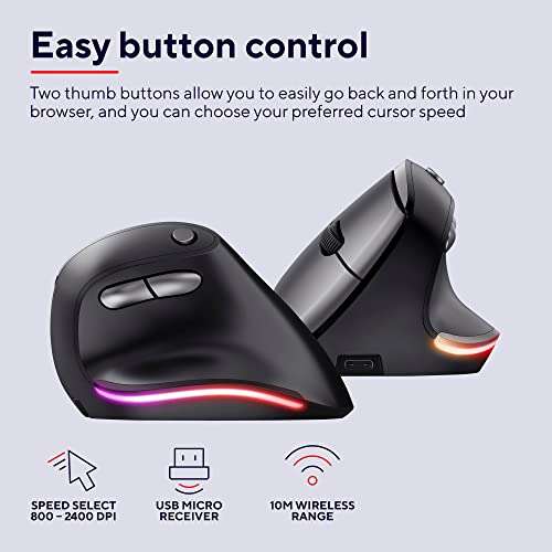 Trust Bayo Wireless Rechargeable Ergonomic Mouse