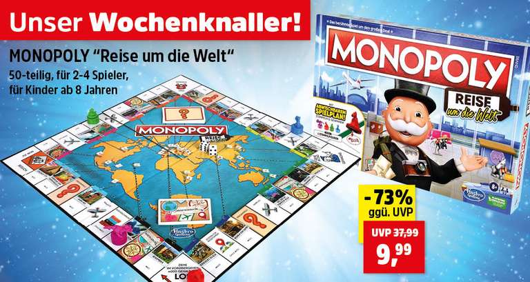 Monopoly "Reise um die Welt" für 9,95€ bei Thomas Philips