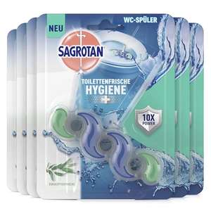 6er Pack Sagrotan Toilettenfrische Hygiene Plus WC-Spüler "Zitrone" oder "Eukalyptus"