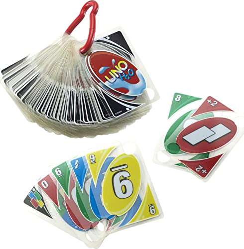 UNO H2O, wasserfeste Karten mit Ring, ideal für unterwegs, Mattel Games