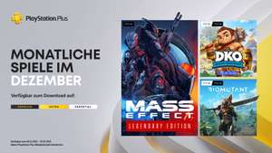 PS Plus Essential - Games im Dezember: "Biomutant" (PS4 / PS5), "Mass Effect Legendary Edition" (PS4) und "Divine Knockout" (PS4 / PS5)