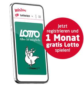 win2day: 1 Monat gratis Lotto spielen (entspricht 11,70€) für Neukunden