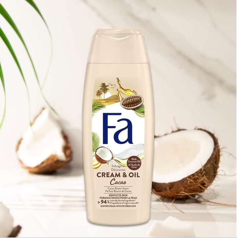 Fa Cream & Oil Shower Gel Coconut Oil/Cocoa Butter Fragrance 4 x 250 ml