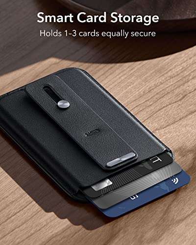 ESR MagSafe Wallet aus veganem Leder, schwarz