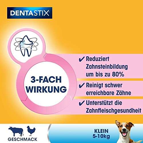 Pedigree DentaStix Daily Oral Care Zahnpflegesnack für kleine Hunde (5–10kg), 112 Stück