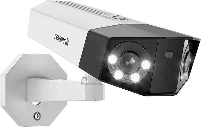 Reolink Duo 2 PoE 4K Dual-Lens Außen-Überwachungskamera mit Mircro-SD Slot, Bewegungserkennung, Farb-Nachtsicht, Zwei-Wege-Audio,