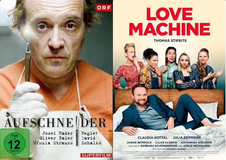 Der österreichische Film: "Aufschneider Teil 1+2" mit Josef Hader und "Love Machine" mit Thomas Stipsits, als Stream vom ORF