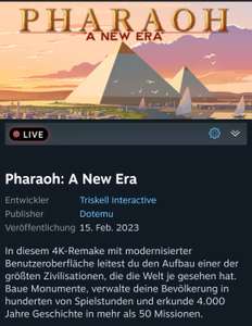 Pharaoh: A New Era (-35% auf Steam) für 14,94 Euro