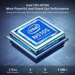 NiPoGi AK1PRO Mini PC Intel Celeron N5105 (bis zu 2.9GHz), 16GB RAM 512GB ROM