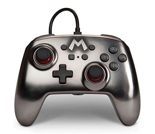 PowerA Enhanced Wired Controller Mario Silver (Switch)