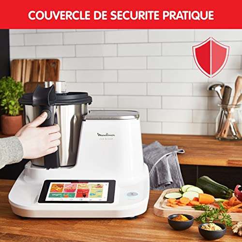 Moulinex Click & Cook Küchenmaschine mit Küchenwaage, 3,6 l, 1400 W, 32 Funktionen, 10 Auto-Programme