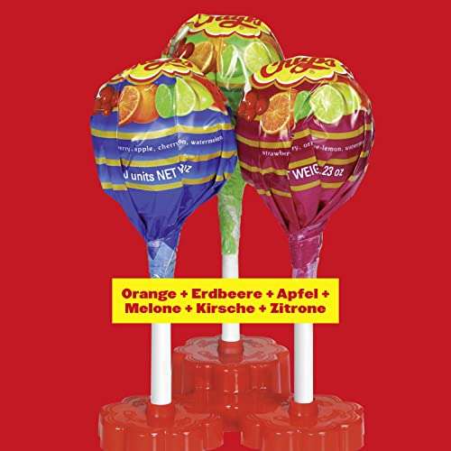 Chupa Chups Mega Lutscher, XXL Lolli enthält 10 Mini Frucht-Lollis in 6 Geschmacksrichtungen