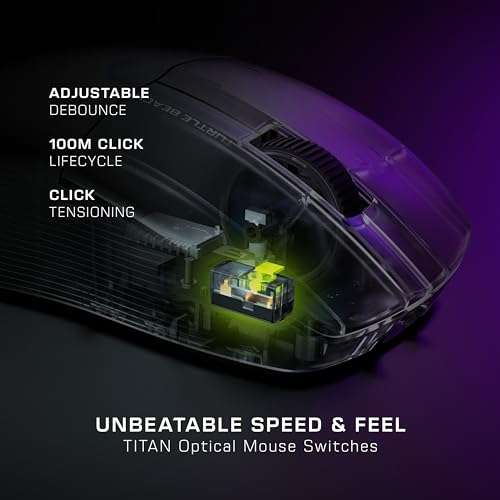 Turtle Beach Pure Air – Ultraleichte, kabellose und ergonomische RGB-Gaming-Maus