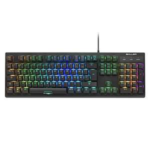 Sharkoon Skiller SGK30 Red, mechanische Gaming Tastatur mit RGB Beleuchtung