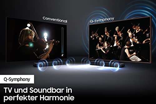 Samsung HW-S66B 5.0-Kanal S-Soundbar, kabelloses Dolby Atmos 5.0 / DTS Virtual:X, Q-Symphony, eingebauter Center Speaker [2022]