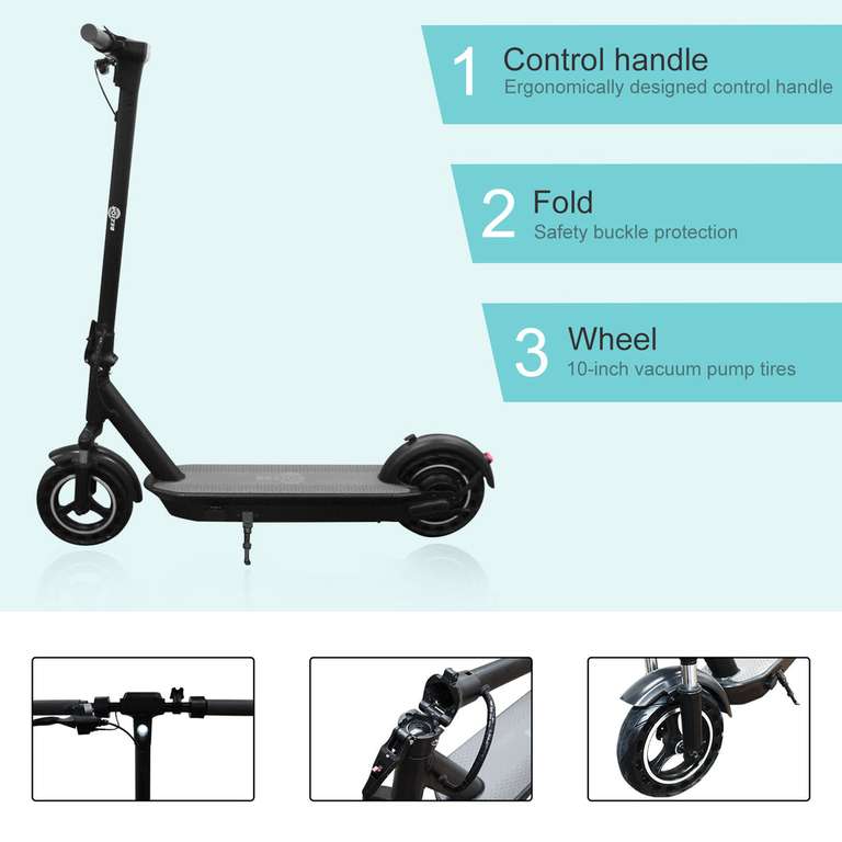 E-Scooter BEZIOR S500 Max mit 500W Motor, 10" Reifen, 48V 15Ah Akku, 25km/h max., Reichweite ca. 50km