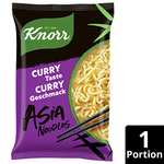 Knorr Asia Noodles Instant Nudeln "Curry-Geschmack", "Huhn" oder "Rind", 11 x 70g