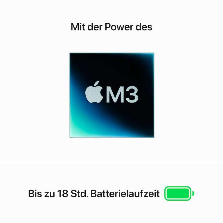 Apple MacBook Air 13" Midnight, M3, 16GB RAM, 512GB SSD