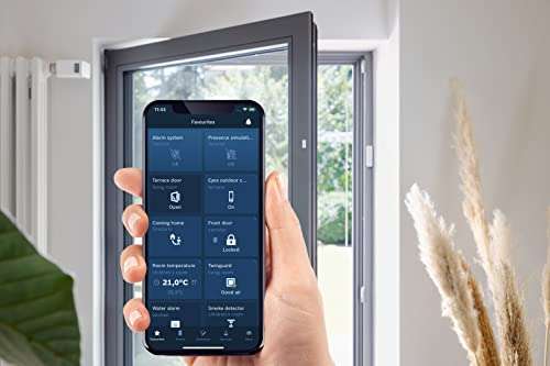 Bosch Smart Home Tür-/Fensterkontakt II, smarter Sensor zum energieeffizienten Heizen, 3er Set weiß