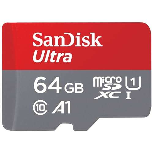 3x SanDisk Ultra Android microSDXC UHS-I Speicherkarte 64 GB + Adapter, A1, Class 10, U1, Full HD-Videos, bis zu 140 MB/s