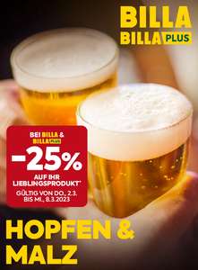 Billa -25 % auf Bier von 03.03. - 04.03.