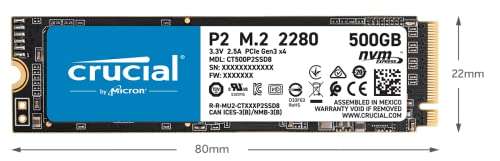 Crucial P2 SSD 2TB, M.2, NVMe