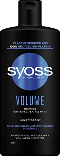 Syoss Shampoo Volume (440 ml), Volumen Shampoo für feines & plattes Haar