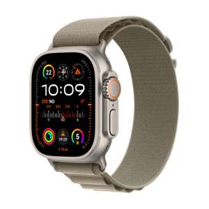 Apple Watch Ultra 2 mit Alpine Loop Medium Olive
