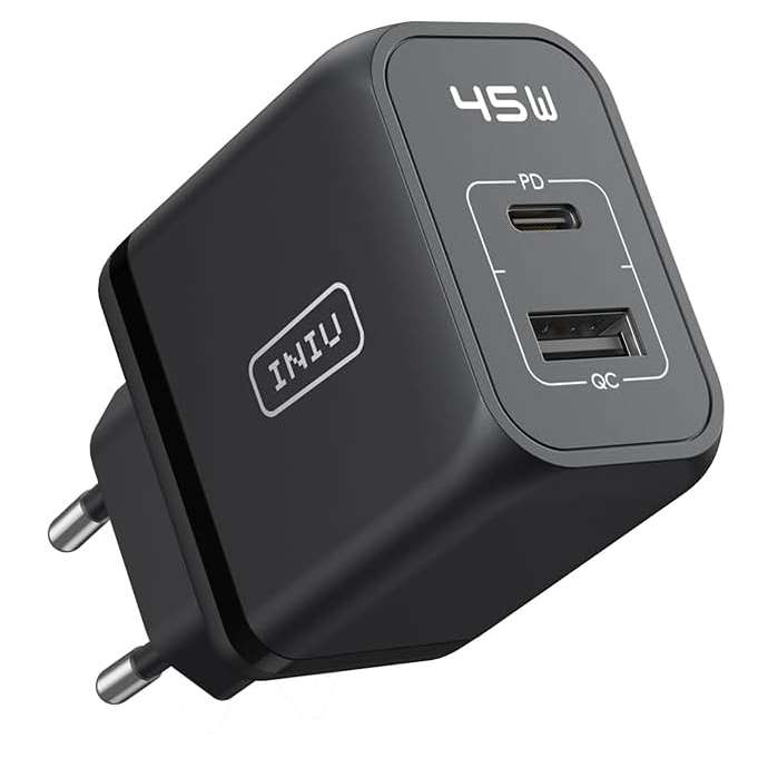 INIU USB C Ladegerät 45W, 2-Port USB A+C
